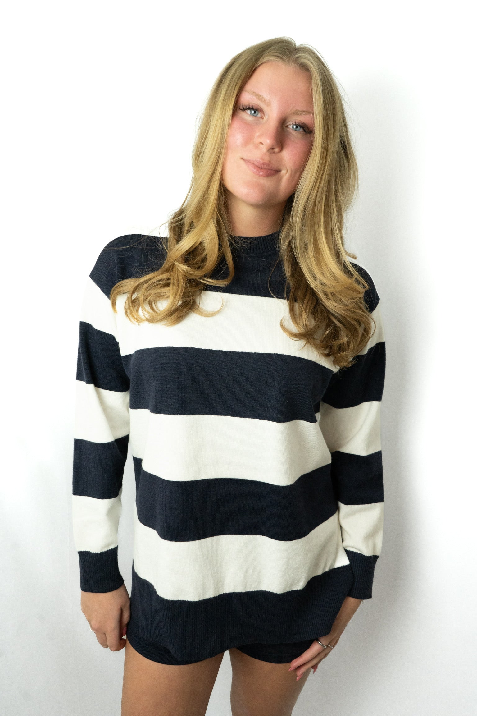 NAVY STRIPE SET LONG SLEEVE